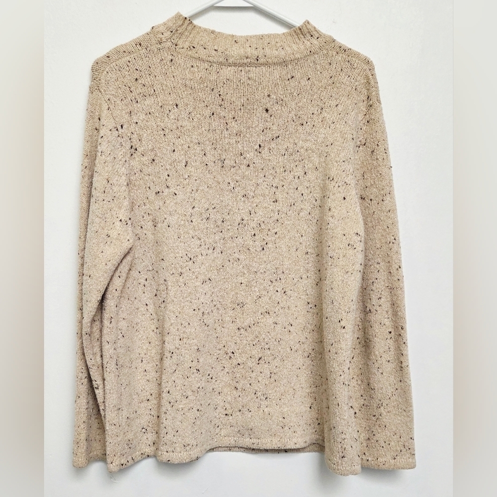 Tanjay Vintage Sz M Cozy Cream Sweater Artistic Novelty Embroidered Design - Picture 2 of 13